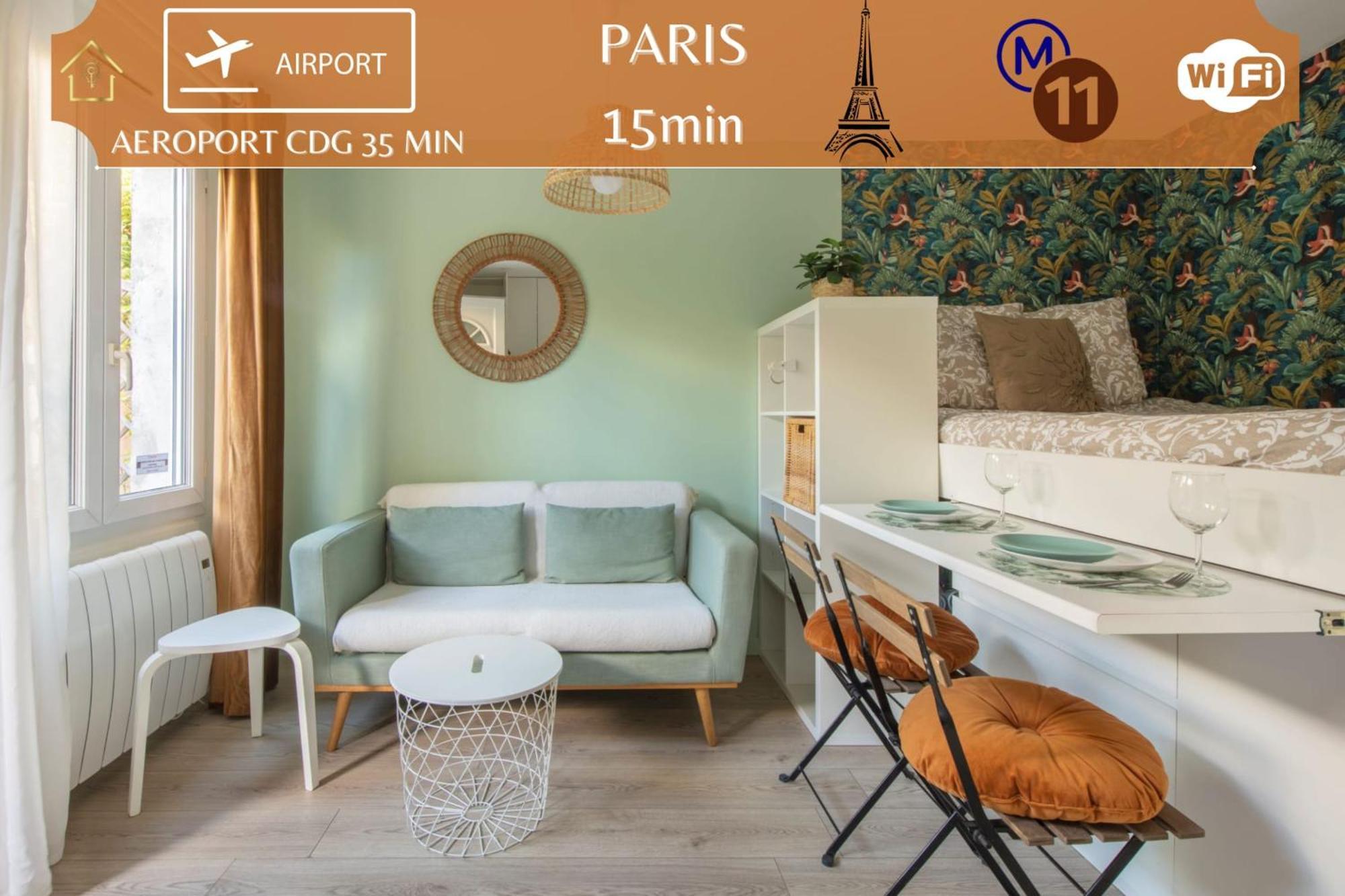 Benfleet 2 Cocooning Studio Proche Paris Romainville Exterior foto